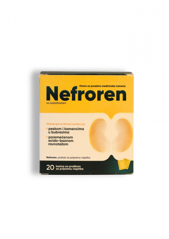 Нефрорен x 20, прашок во ќесички за припрема на напиток